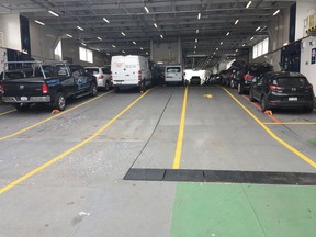 A photo shows the ferry Salish Raven with empty space on its car deck on a Gulf Islands run on Saturday. B.C. Ferries says that sailing and others on the long weekend had reached their passenger capacity even through there was space for more vehicles.