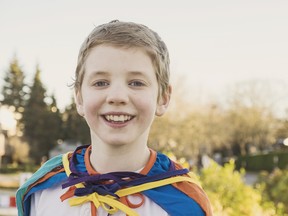 Jesse Krause, 11, was diagnosed with Mature B cell Burkitt’s lymphoma, a type of cancer that attacks the lymphatic system and spent 76 days at BC Children’s Hospital. Jesse will be running with family and friends in the BC Children’s Hospital Foundation’s RBC Race for the Kids on June 3 at Queen Elizabeth Park.