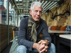 Anthony Bourdain poses for a photo in Toronto, Ont.  on Monday October 31, 2016.