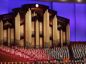 The Mormon Tabernacle Choir of the Church of Jesus Christ of Latter-Day Saints sings during the 179th annual general conference of the church April 4, 2009 in Salt Lake City, Utah.