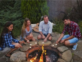 Rule No. 1 of camping is confiscate the cellphones. You’re going off the grid. Invite the neighbours and kindle a campfire — it’s time for a drum circle.