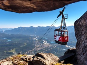 Dozens of people were flown off a mountain near Jasper by helicopter after they were stranded by a power failure that stopped a tramway. About 160 people, including 10 staff, were stranded either on the tram or at the top of Whistlers Mountain Monday around 4 p.m. Visitors travel on the Jasper Skytram in an undated handout image. The Jasper Skytram says it is the highest and longest aerial tramway located in Canada.