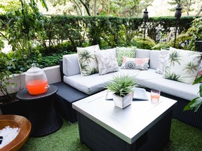 Patio design by Vancouver interior design firm Kalu Interiors. Photo: Julie Row Photography for The Home Front: Outdoor living rooms by Rebecca Keillor  [PNG Merlin Archive]