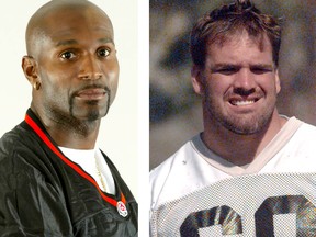 CFL greats Eric Carter and Jamie Taras will be named to the B.C. Lions Wall of Fame as part of a halftime ceremony on Saturday.