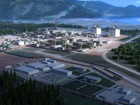 Rendering of part of the proposed LNG Canada plant in Kitimat.