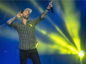 Dallas Smith performs during the Country Thunder Humboldt Broncos tribute concert in Saskatoon, Sask. Friday, April 27, 2018.