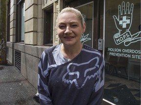 Cynthia Bell works at a Vancouver overdose prevention site.