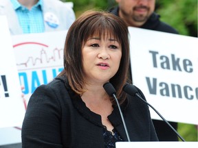 Former Vancouver South MP, Wai Young, announces her run for Vancouver Mayor in Vancouver, B.C. June 21, 2018.