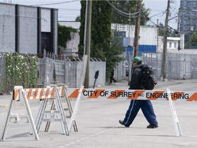 Surrey's 135A Street, also known as the Whalley Strip, has been cleared of tents, June, 22, 2018.