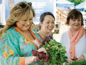 Author Angie Quaale stops by a Fraser Valley farmer's market in the new book Eating Local in the Fraser Valley.