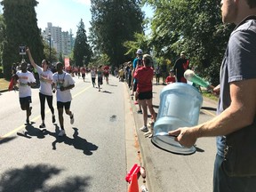 More than 6,500 participants in Sunday's 20th Scotiabank Half-Marathon and 5K were greeted at the Stanley Park finish line by signs, drums and cheering spectators. More than 71 local charities also celebrated a big day of fundraising, too.