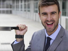 File photo of a man with a knife.