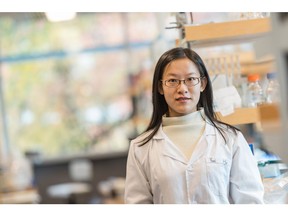 Researcher Yaxi Hu in her lab at UBC's Faculty of Land and Food Systems.