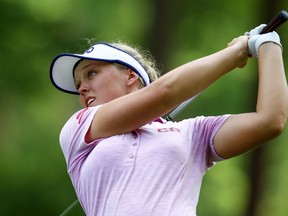 Brooke Henderson tees off on the seventh hole at the U.S. Women's Open in Birmingham, Ala., on May 31.