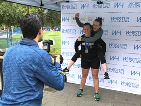 Close to 2,000 competitors raced in the Whistler Half Marathon weekend, including these women who celebrated their Saturday achievements with a special post-race photo. The annual event offered a 30K, half marathon, 10K, 5K, Kids' Run and Sunday 5K Dog Jog.