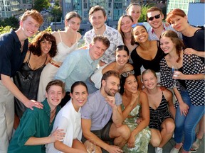 With a successful year behind them and a promising one beginning, Ballet BC dancers and artistic director Emily Molnar (right rear) celebrated on the Scotiabank Dance CentreþÄôs penthouse patio.