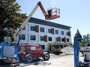 This building at 4410 Kaslo St. is part of a planned 560 units of housing for the homeless.