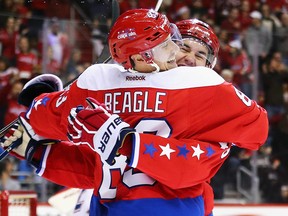 Jay Beagle signed a four-year, $12 million US free-agent deal with the Canucks on Sunday.