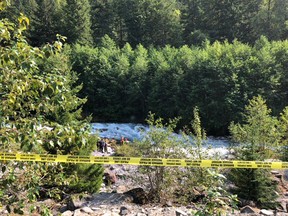 A 23-year-old Burnaby woman has died after being swept away in a strong current in Rubble Creek near Squamish.