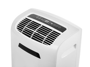 A portable air conditioner.