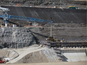 Concrete is poured for the foundations of the powerhouse at the Site C Hydroelectric project earlier this month.