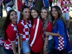 Jubilant Croatia fans watched their team beat England 2-1 in televised World Cup semifinal play at the Croatian Cultural Centre on Victoria Drive in Vancouver on Wednesday, July 11, 2018.