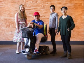 From left, Amanda Reaume, Kent Loftsgard, Jessica Leung, and Vivian Ly are people living with varying disabilities who say they have to be involved in drafting any new accessibility legislation.