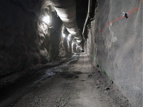 FILE PHOTO: Drainage tunnel on the south bank  of contstruction on the Site C project of B.C. Hydro.
