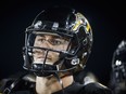 Quarterback Johnny Manziel during Hamilton Tiger-Cats game against the Saskatchewan Roughriders, in Hamilton, Ont., on July 19, 2018.