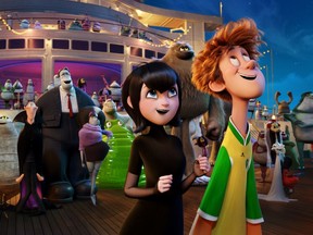 Mavis (Selena Gomez) and Jonathan (Andy Samberg)  in Sony Pictures Animation's HOTEL TRANSYLVANIA 3: SUMMER VACATION.