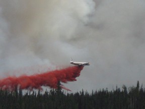 The Dog Creek Trail fire is burning west of Vanderhoof. Area residents were put on evacuation alert on July 18. [PNG Merlin Archive]