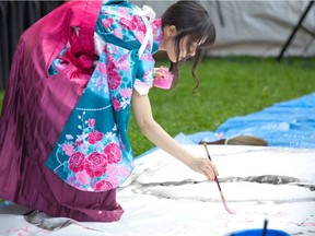 Japanese calligraphy artist Kisyuu will be one of the artists taking part in this year's online streaming version of the 44th annual Powell Street Festival on Aug. 1 from 2-7 p.m.
