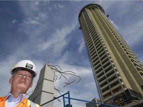 Shane Macpherson is project manager for the demolition of the 44-storey Empire Landmark Hotel on Robson Street.