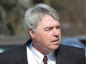 Robert Latimer arrives at the funeral of his mother in Wilkie, Sask., Thursday, March 27, 2008.