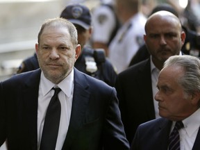 FILE - In this June 5, 2018, file photo, Harvey Weinstein arrives to court in New York. Weinstein has been accused of a forcible sex act by a third woman in an updated indictment. District Attorney Cyrus R. Vance Jr. announced the indictment Monday, July 2.