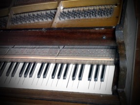 One of the pianos found in a storage warehouse in Richmond, B.C., in early June.