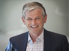 B.C. Liberal leader Andrew Wilkinson speaks to the Vancouver Sun and Province editorial board in Vancouver on Monday.