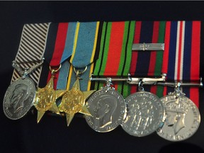 Medals earned by James Watts, a WWII veteran and  avid golfer, who died June 24. He was 99. He was a gunner in the RAF, but he lived in Vancouver for almost his entire life.