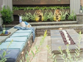 Vertical gardens are becoming popular in dense urban garden design. This one by hardscape company Belgard. Photo: Belgard for The Home Front: Maximizing urban gardens by Rebecca Keillor  [PNG Merlin Archive]