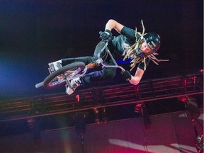 August 19 2018:  Pro BMX rider Zach Newman performs at the Pacific National Exhibition in Vancouver.