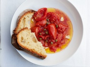 Perfectly ripe tomatoes and best-quality olive oil are key to the brilliantly simple Italian dish, Spaccatelle di Pomodori (Broken Fresh Tomato Halves).