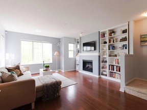 This end-unit Langley townhome has one of the larger floor plans incorporating four bedrooms within its three storeys.