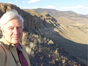 Bruce Archibald at the McAbee shale formation near Cache Creek.