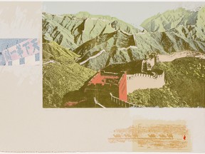 China Wall I, 1981, by Anna Wong, is a work comprising mixed media on paper, from the Malaspina Printshop Archives of the City of Burnaby Permanent Art Collection.