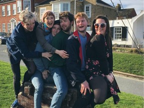 The Footlights, members of the Cambridge University Footlights Dramatic Club take a break during their writing week this year.