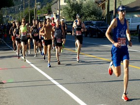 Drew Nicholson of Surrey got off to a quick start Sunday and never looked back, wining the Squamish Days 8K in 27:28 — 13 seconds ahead of local favourite Shaun Stephens-Whale.