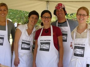 Feast of Fields is FarmFolk CityFolk's annual celebration/fundraiser, focusing on the contributions chefs, restaurants, farmers, ranchers, fishers, food artisans, vintners, brewers and distillers make to our local food economy. Shown here are some of the volunteers that make it all happen.