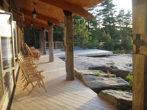 Cabin on Bone Island, Georgian Bay, Ontario, designed by Bryn Davidson of Lanefab Design/Build. Photo: Lanefab for The Home Front: The charm of cabin design by Rebecca Keillor [PNG Merlin Archive]