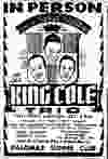 Ad for the Nat King Trio at the Palomar Supper Club in the Aug. 28, 1948 Vancouver Sun.