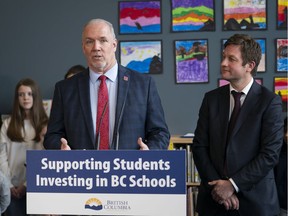 Premier John Horgan and Education Minister Rob Fleming.